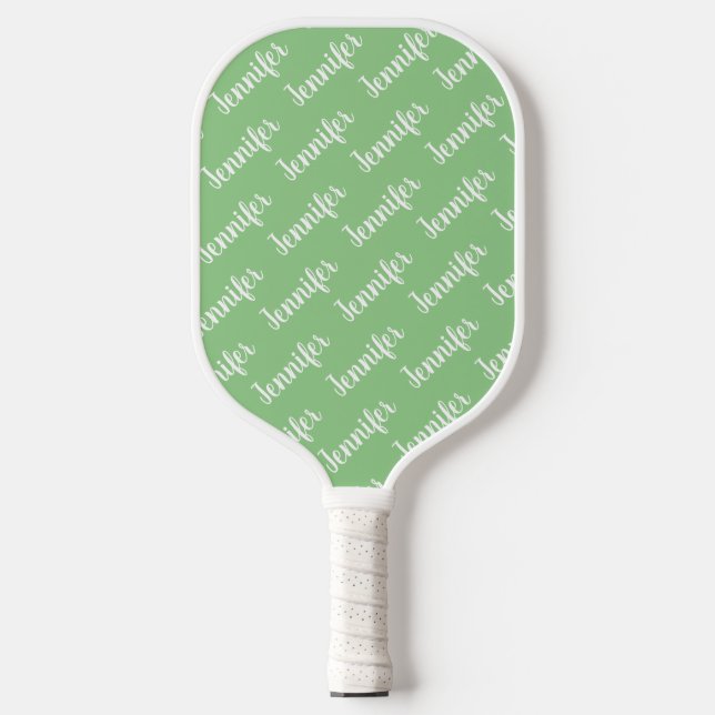 Create Your Own Personalised Name Green Pickleball Pickleball Paddle (Front)
