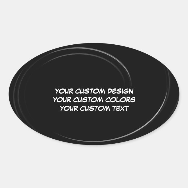 Create Your Own Personalised Oval Sticker (Front)