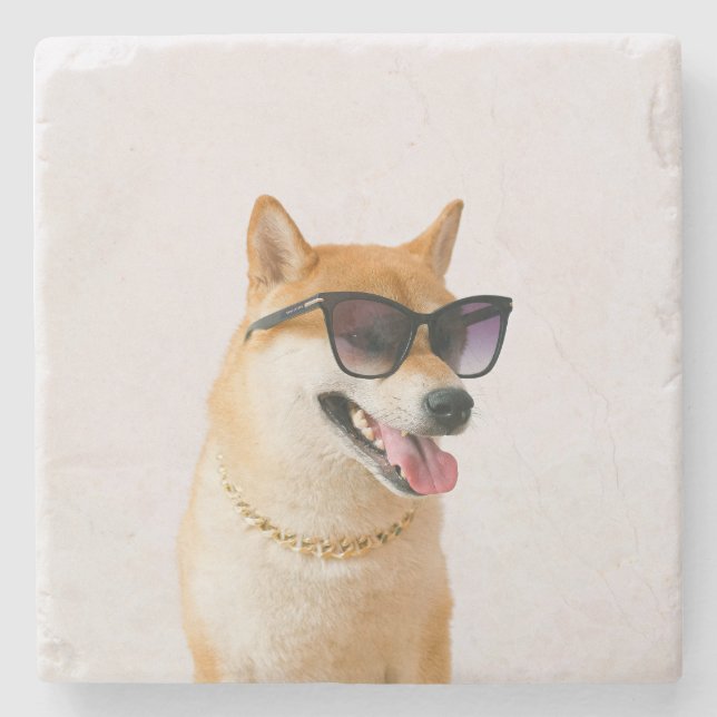 Create Your Own Personalised Pet Photo  Stone Coaster (Front)