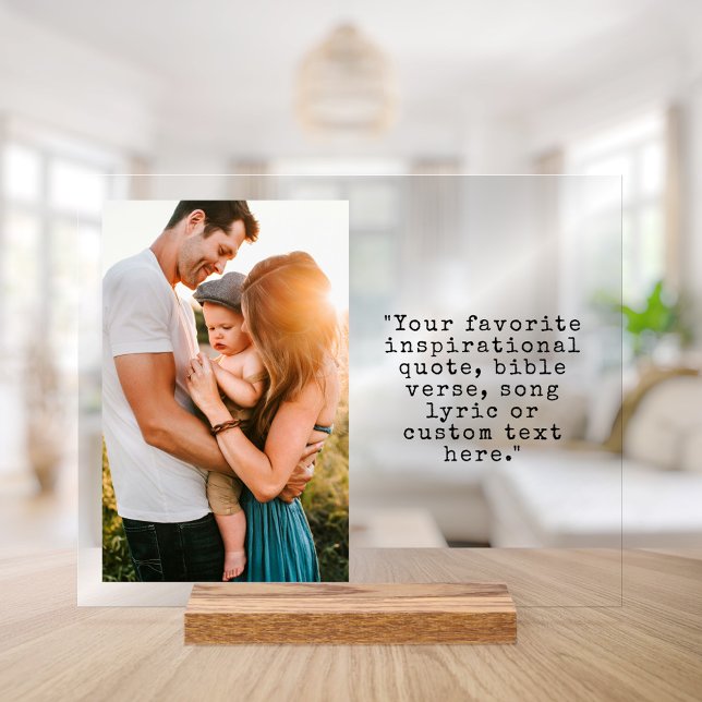 Create Your Own Personalised Photo and Quote Acrylic Sign (Creator Uploaded)
