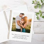 Create Your Own Personalised Photo and Quote Planner<br><div class="desc">Create your own custom photo and quote planner notebook. Features one of your photos and personalised text in minimalist typewriter typography.</div>
