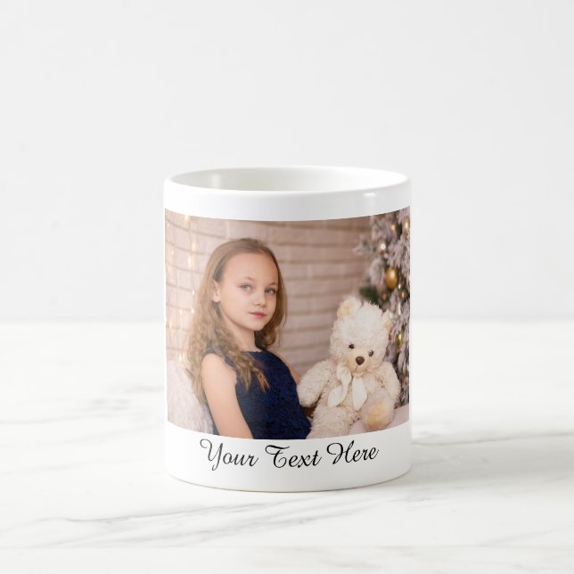 Create Your Own Personalised Photo and Text Coffee Mug (Center)