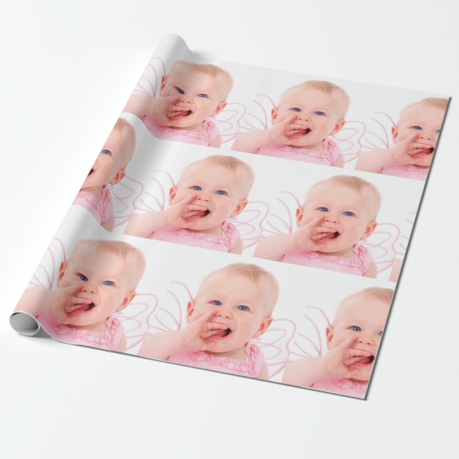 Create Your Own Personalised Photo Christmas Wrapping Paper (Unrolled)