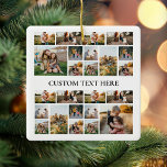 Create Your Own Personalised Photo Collage Ceramic Ornament<br><div class="desc">Create your own photo collage Christmas ornament. Simply add your own pictures and text to for a custom ornament this holiday season.</div>