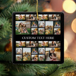 Create Your Own Personalised Photo Collage Ceramic Ornament<br><div class="desc">Create your own photo collage Christmas ornament. Simply add your own pictures and text to for a custom ornament this holiday season.</div>
