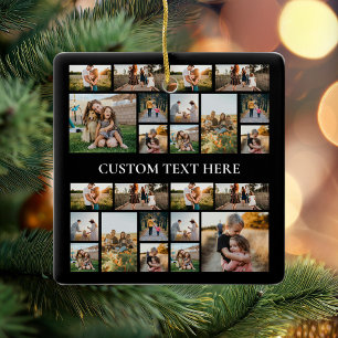 Create Your Own Personalised Photo Collage Ceramic Ornament