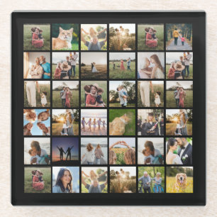 Create Your Own Personalised Photo Collage Glass Coaster