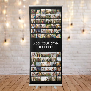 Create Your Own Personalised Photo Collage Retractable Banner