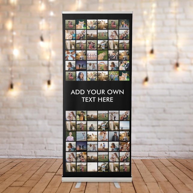 Create Your Own Personalised Photo Collage Retractable Banner (Creator Uploaded)