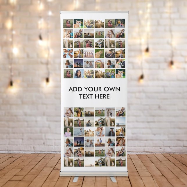 Create Your Own Personalised Photo Collage Retractable Banner (Creator Uploaded)