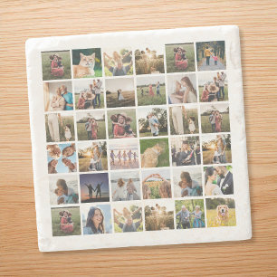 Create Your Own Personalised Photo Collage Stone Coaster