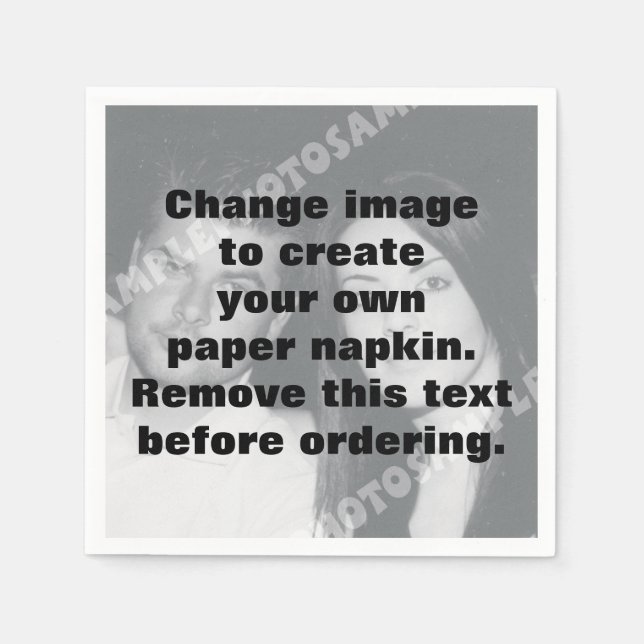 Create your own personalised photo napkin (Front)