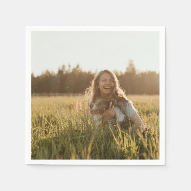 Create Your Own Personalised Photo Napkin (Front)