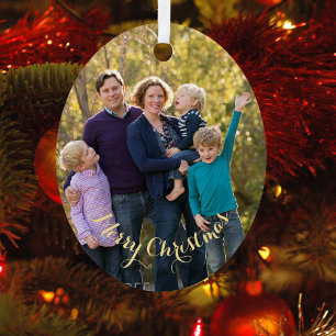Create Your Own Personalised Photo Oval Christmas Metal Tree Decoration