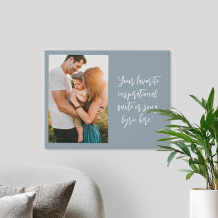 Create Your Own Personalised Photo Quote Faux Canvas Print