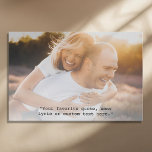 Create Your Own Personalised Photo Quote Faux Canvas Print<br><div class="desc">Create your own custom quote canvas wall art with one of your favourite photos. Features minimalist typewriter typography.</div>