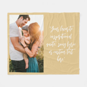 Create Your Own Personalised Photo Quote Fleece Blanket
