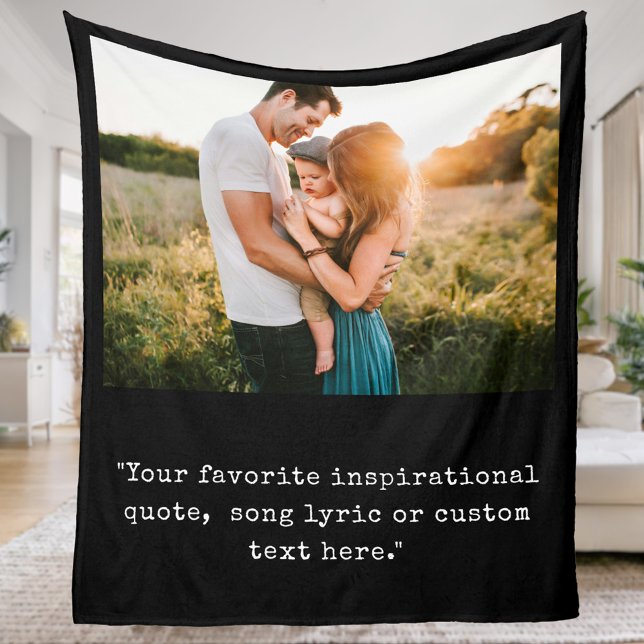 Create Your Own Personalised Photo Quote Fleece Blanket (Creator Uploaded)