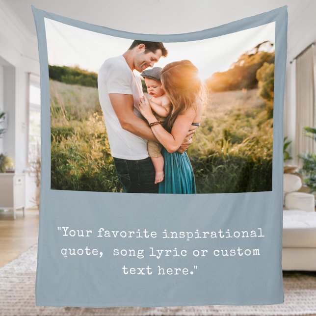 Create Your Own Personalised Photo Quote Fleece Blanket (Creator Uploaded)