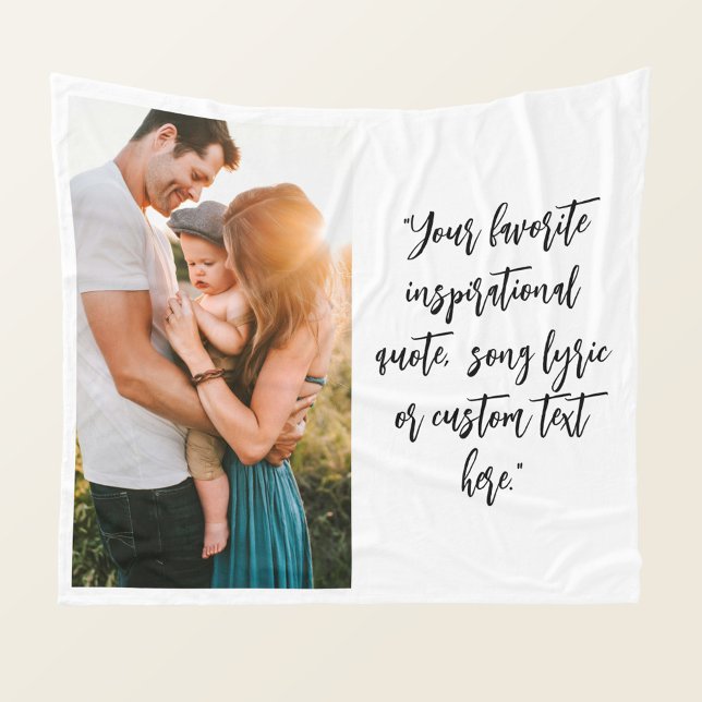 Create Your Own Personalised Photo Quote Fleece Blanket (Creator Uploaded)