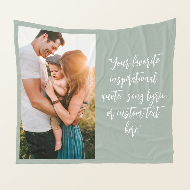 Create Your Own Personalised Photo Quote Fleece Blanket (Creator Uploaded)
