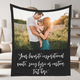 Create Your Own Personalised Photo Quote Fleece Blanket