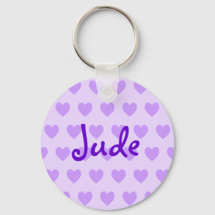 Create Your Own Personalised Purple Heart Pattern Key Ring