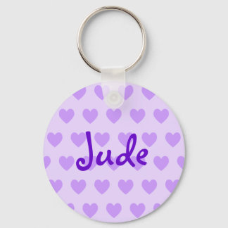 Create Your Own Personalised Purple Heart Pattern Key Ring