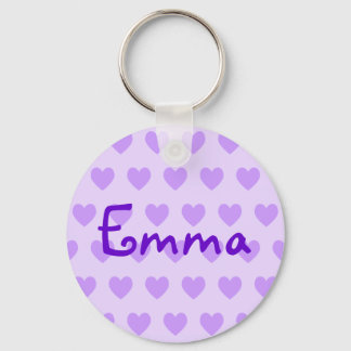 Create Your Own Personalised Purple Polka Hearts Key Ring