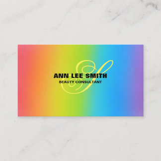 Create Your Own Personalised Rainbow Design Custom Business Card