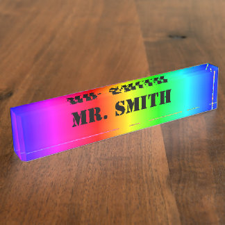 Create Your Own Personalised Rainbow Gradient Nameplate