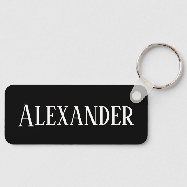 Create Your Own Personalised Rectangular Key Ring (Front)