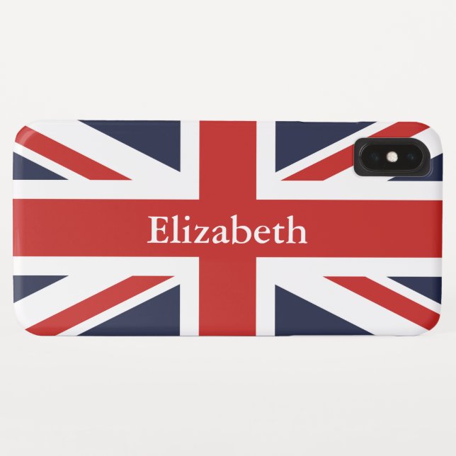 Create Your Own Personalised Red Union Jack Case-Mate iPhone Case (Back (Horizontal))