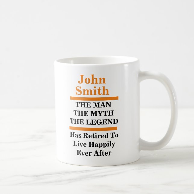 Create Your Own Personalised Retirement Gift Coffee Mug (Right)