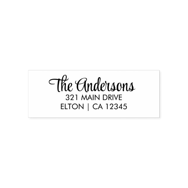 Create Your Own Personalised Return Address Self-inking Stamp (Design)