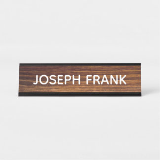 Create Your Own Personalised Rustic Wood Photo Desk Name Plate