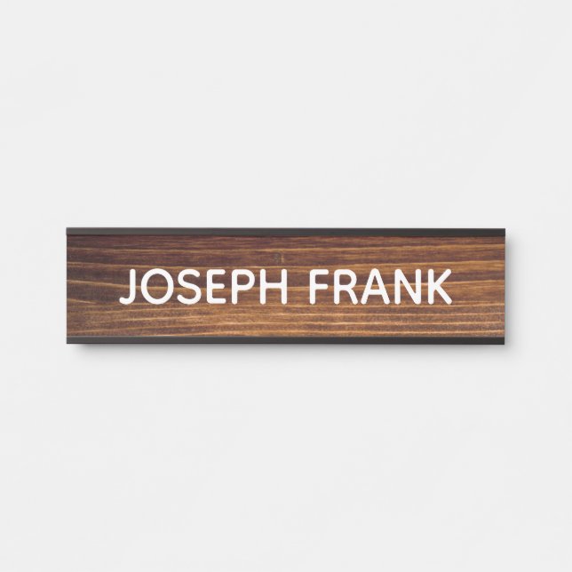 Create Your Own Personalised Rustic Wood Photo Door Sign (Front)