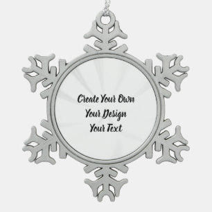 Create Your Own Personalised Snowflake Pewter Christmas Ornament