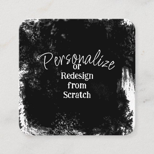 Create Your Own Personalised Square Business Card (Front)