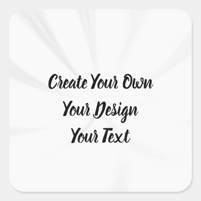 Create Your Own Personalised Square Sticker (Front)