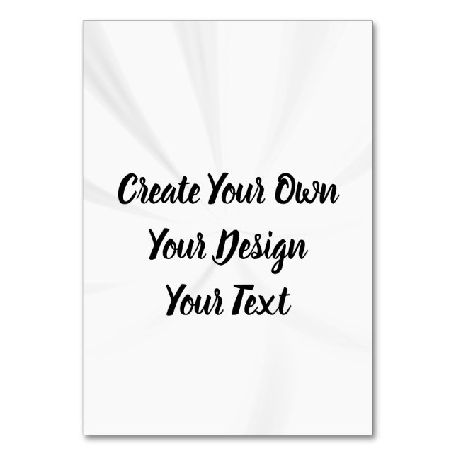 Create Your Own Personalised Table Number (Front)