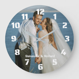 Create Your Own Personalised Wedding Photo Large Clock