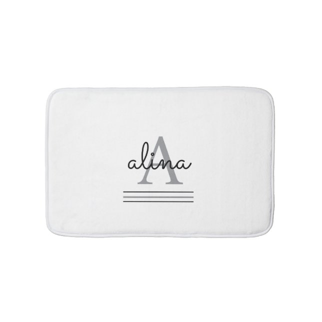 Create Your Own Personalize Monogram Bath Mat (Front)