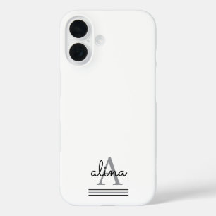 Create Your Own Personalize Monogram iPhone 16 Case