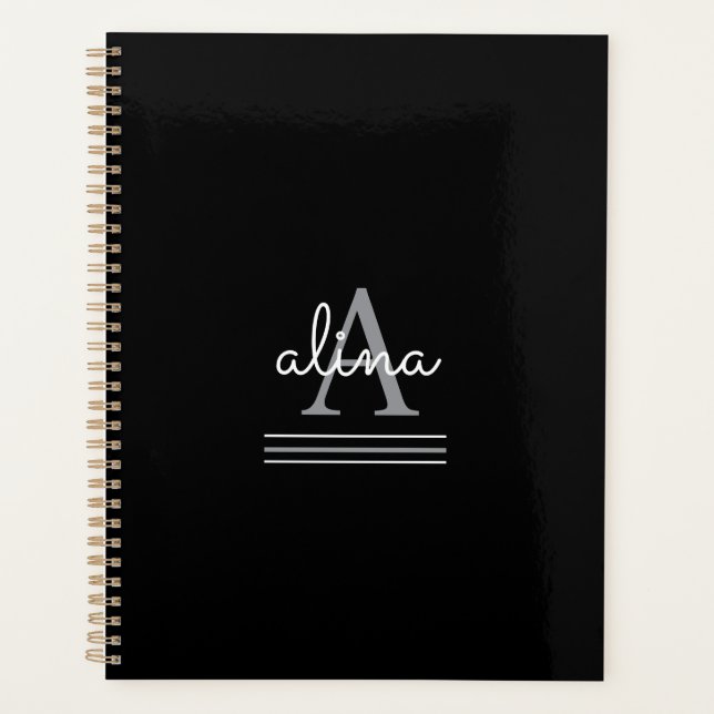 Create Your Own Personalize Monogram Spiral  Planner (Front)