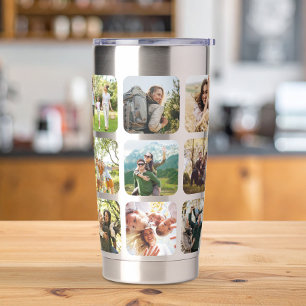 Create Your Own Personalized 15 Photo Collage Insulated Tumbler