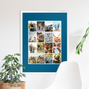 Create Your Own Personalized 16 Photo Collage Poster