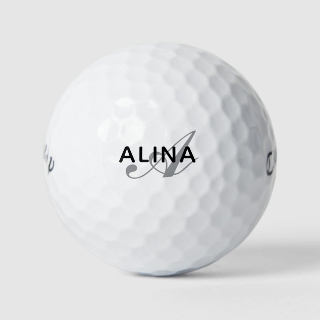 Create Your Own Personalized Name Monogram Golf Balls (Front)