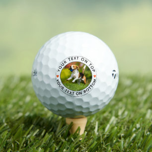 Create Your Own Personalized Photo Simple Text Golf Balls
