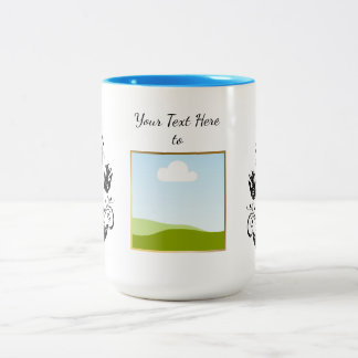 Create Your Own personalized Template Text  Two-Tone Coffee Mug